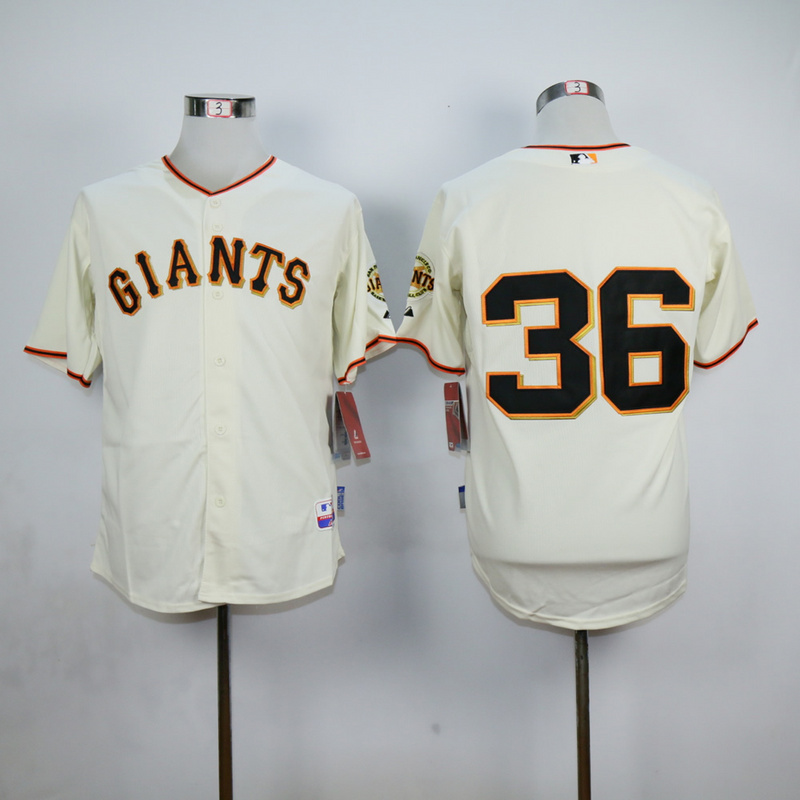 Men San Francisco Giants #36 Perry Cream MLB Jerseys